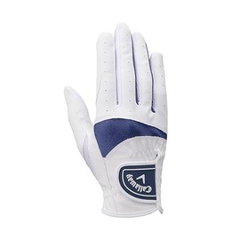 Callaway Glove SOLAIRE DUAL WMS WHT/NVY 20 25 (20 cm), For Both Hands, White/Navy, Women's
