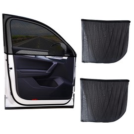 SSKHE Car Sun Shade Sun Protection Heat Insulation Car Window Mosquito Screen Mesh Car Privacy Screen Car Shade Car Side Curtain Rear Window (L)