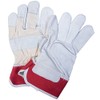 Connex COX938634 Full-Grain Leather Gloves, White/Red, Size 10