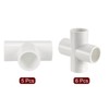 sourcing map PVC Pipe Fitting, 4 Way Cross 6Pcs, T-Shaped