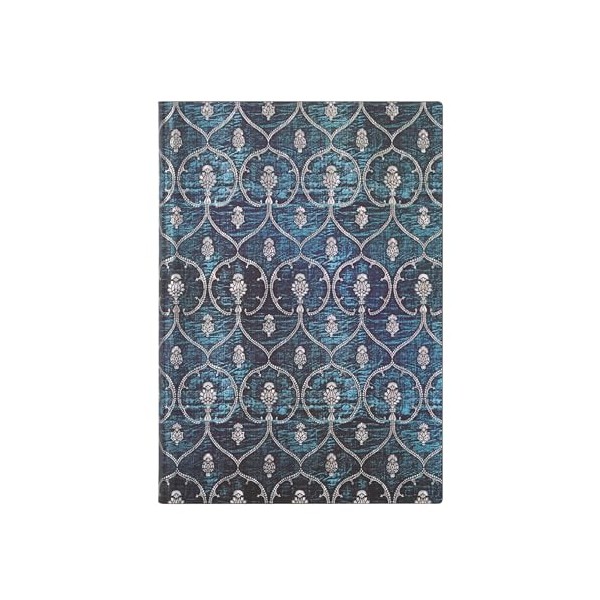 Blue Velvet Midi Unlined Journal: Flexi softcover, 100 gsm, ribbon