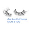 Ruairie False Eyelashes Natural Half Lashes With Clear Band 5
