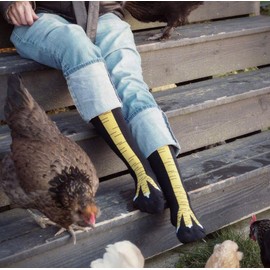 ZXGXLAW Crazy Funny Socks Gifts for Women and Men Novelty Chicken Leg Feet Knee-High Turkey Gifts