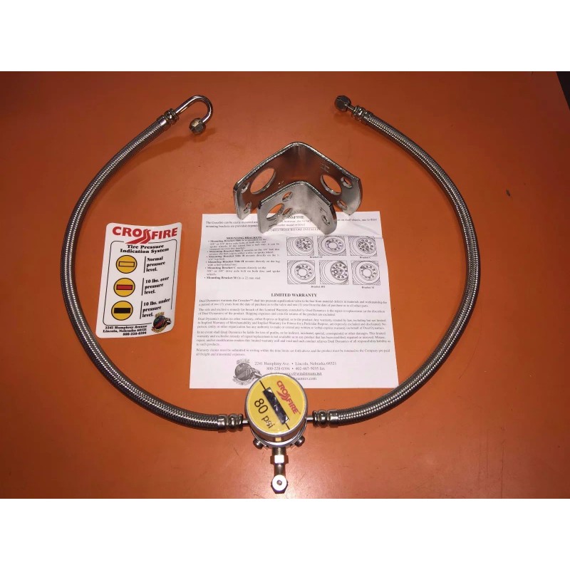 CROSSFIRE TIRE EQUALIZER SYSTEM 80 PSI STAINLESS STEEL HOSES