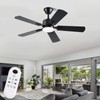 FUMLTP 42 inch Modern Ceiling Fans with Lights APP/Remote Control,