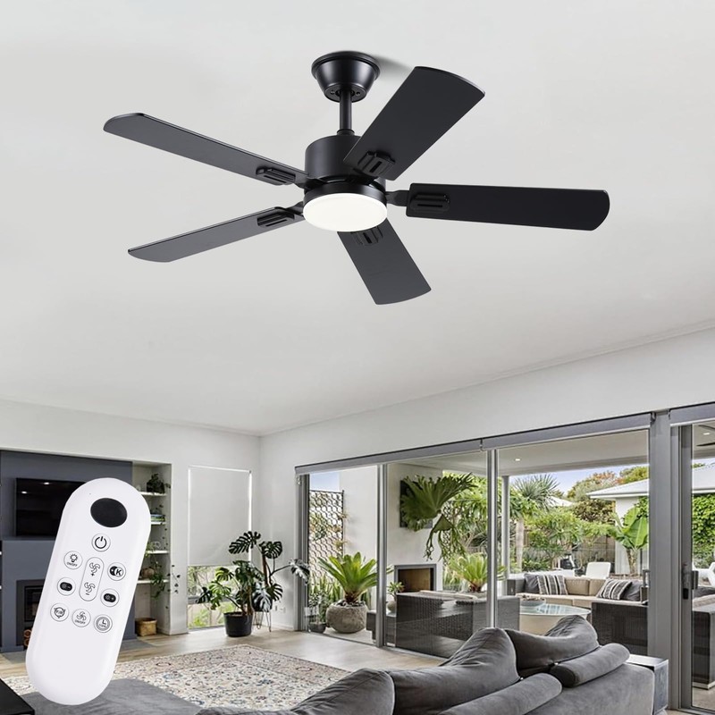 FUMLTP 42 inch Modern Ceiling Fans with Lights APP/Remote Control,