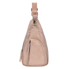 MMS Brands Antik Kraft Tasha Crossbody Sling (Rose) | Vegan Leather Crossbody Bag for Women with 16-20" Strap | Sling Bags for Women with Durable Antique Brass Hardware | 7in x 2.5in x 12.5in |