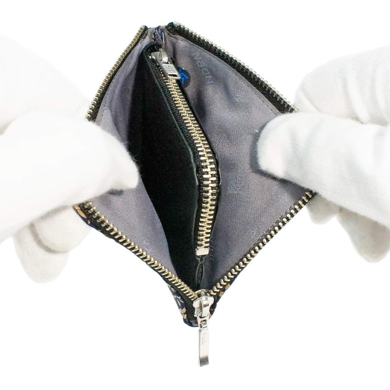 Indenya 1008-14-179 F Coin Purse, Deer Leather, Navy Blue Base