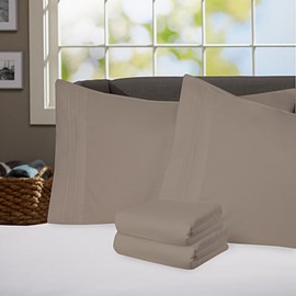 Sweet Home Collection Supreme 1800 Series 4pc Bed Sheet Set Egyptian Quality Deep Pocket - Full, Sage