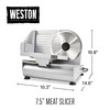 Weston Electric Meat Cutting Machine, Deli & Food Slicer, Adjustable