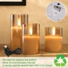 GenSwin Rechargeable LED Flameless Flickering Glass Candles with Remote Timer,