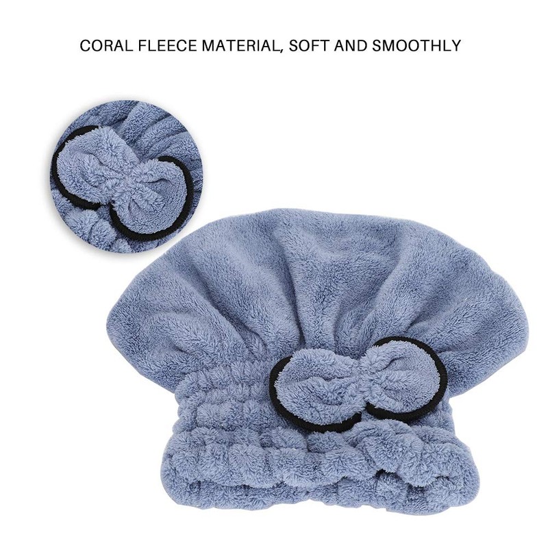 ZJchao Toallas para Secar el Cabello, Gorro de Microfibra para