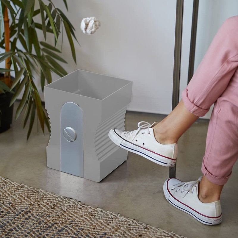 balvi Sharpener Waste Paper Bin Grey Pencil Sharpener Plastic