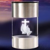 Solar Grave Light Praying Hands Stainless Steel Silver