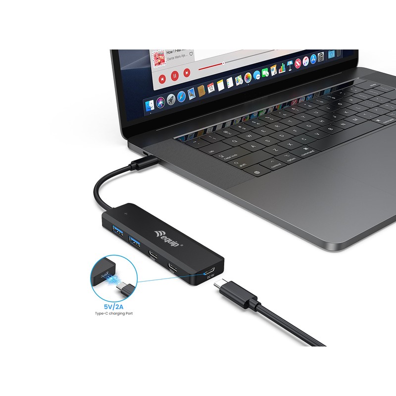 Equip 128964 USB-C 4-Port USB 3.2 Gen 1 Hub, USB-C
