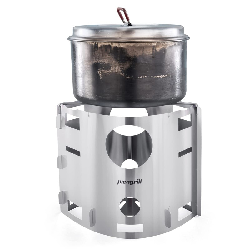 Picogrill 239 Wood Stove and Grill with Skewer, for 1-2