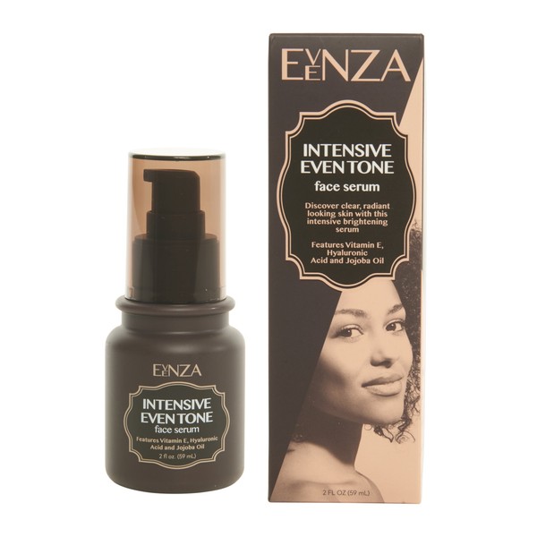 Evenza Intensive Age Spot Serum for Even Tone Skin with Hyaluronic Acid, Vitamin E, and Jojoba Oil. 2oz bottle.