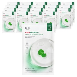 Dr. G Red Blemish Deep Soothing Mask, 10 packs, 2 pieces / 닥터지 레드 블레미쉬 딥 수딩 마스크, 10개입, 2개