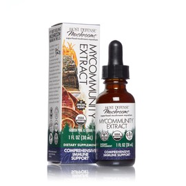 Host Defense, MyCommunity Extract, Advanced Immune Support, Mushroom Supplement with Lion’s Mane and Reishi, Plain, 1 fl oz