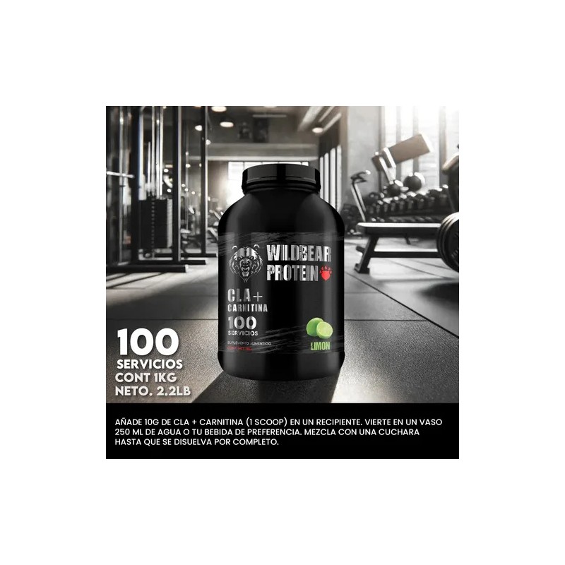 Cla Carnitina Wild Beard 1kg Pre Entreno Sabores 100 Servs
