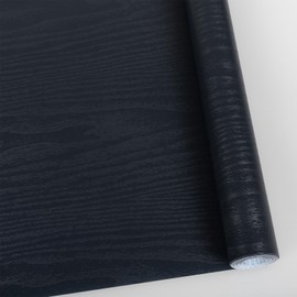 Wood Contact Paper Dark Blue Peel and Stick Wallpaper,Thickened No Teari Vinyl Wrap Sticker, Self Adhesive Waterproof Faux Wood Grain Wallpaper Cover Cabinets Desk Furniture Decoration 11.8"x78.7"