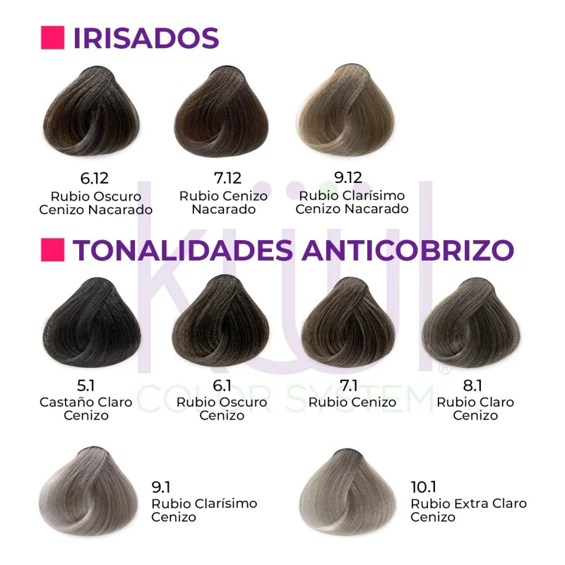 Kit Tinte De Cabello Kuul 90 Ml Naturales + Peroxido