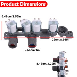 ELSOON AJU75152602 Washer Inlet Valve Assembly Compatible with LG Washing Machine Models WT7405CW, WT7305CV, WT7305CW, WT7150CW, WT7300CW, WT7900HBA, WT7800CW - Replaces 5221EA1008S, PD00060681