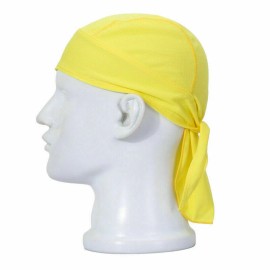 Unbranded Durag Du-rag Headwear Head Wrap Skull Cap Doo Do Rag Bandana Headband Beanie Hat - Yellow