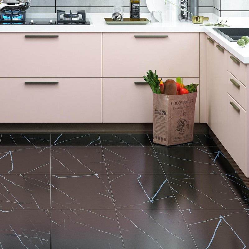 Livelynine Black Peel and Stick Floor Tile 32-Pack 12x12 Black