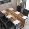 OFILA Rustic Wood Table Runner and Placemats of 4,Farm Wooden
