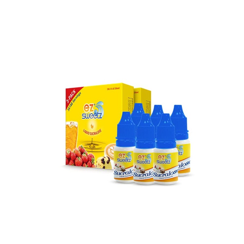 EZ-Sweetz (6 Packs 0.2 oz - Liquid Sweetener 180 Servings/Bottle)