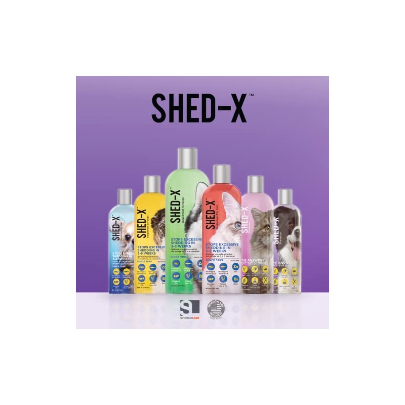 SynergyLabs Shed-X Shed Control Shampoo for Dogs; 16 fl. oz.