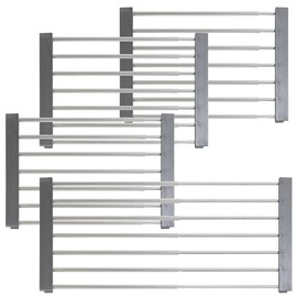 Rosenstein & Söhne Fridge Shelf Univ. Set of 4 Univ. Shelves for Fridge / Shelves, Extendible up to 60 cm (Fridge Storage Dividers, Wardrobe Organiser, Kitchen Helper)