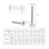AHCA2 Stainless Steel Socket Countersunk Screw Allen Key Bolts M6