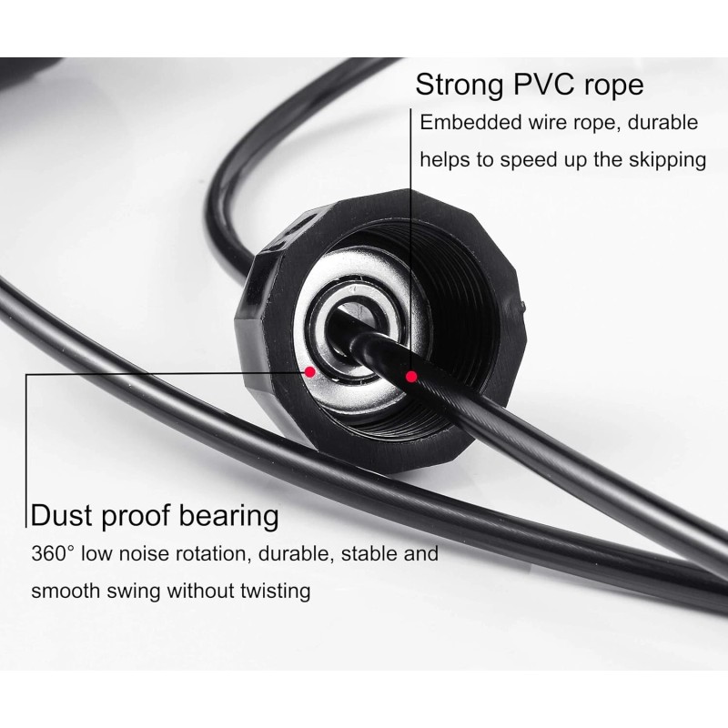 Comfortable & Portable Jump Rope - 9.2ft Tangle-Free Skipping Rope