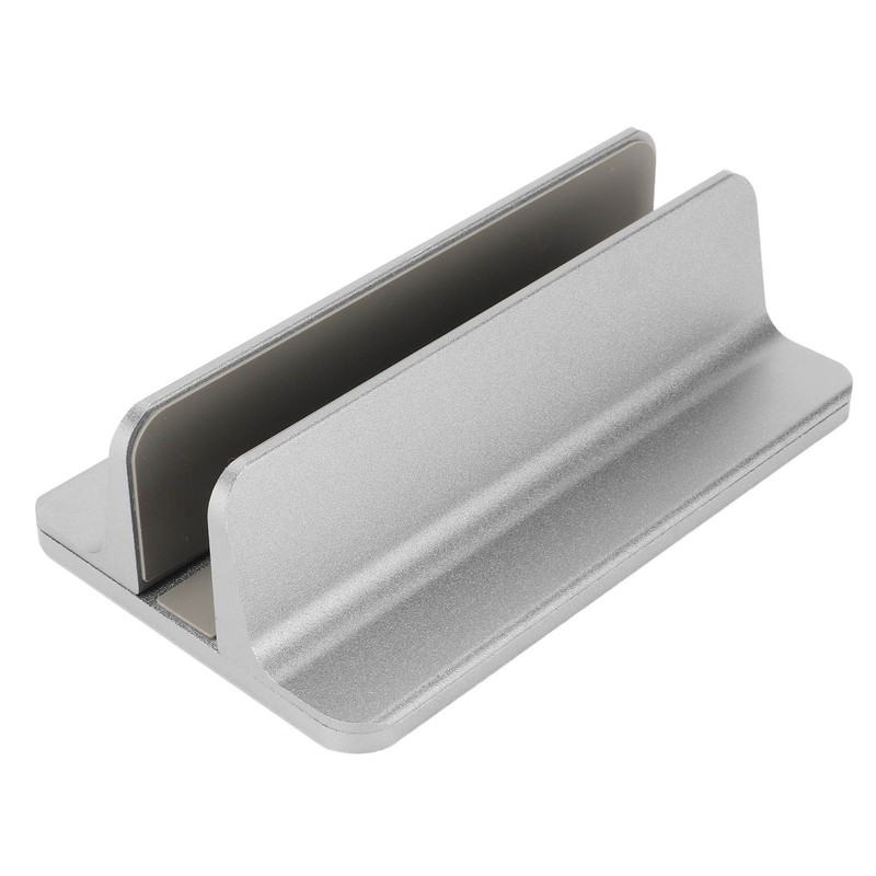 Vertical Laptop Stand Grey Regulable Base 3D Curved Appearance Bottom