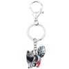 WEVENI Enamel Alloy Cute Cat Keychain Kitten Keyring Jewelry For
