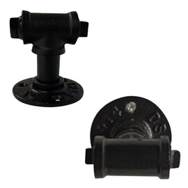 LB-LAIBA Industrial Water Pipe Cabinet Knobs Pulls, Retro Industrial Style for Wardrobe Dresser Cupboard Drawer Furniture Door Pulls Handle Home Kitchen Hardware 2 Pieces (T-Shape)