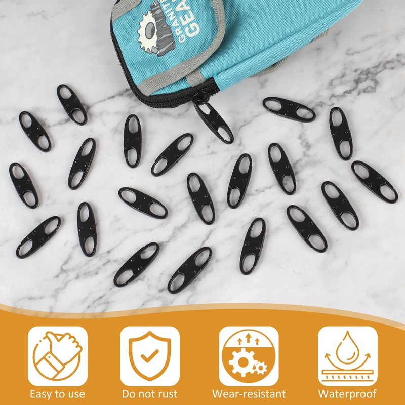 Phinus Lock Combo, Total 21PCS Clips Anti-Theft, S Shaped Zipper