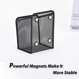 UFFICIUSUP Magnetic Pencil Holders 2 Pack Metal Mesh Pencil Case Pen Basket for Blackboard Magnet Writing Utensil Cups Storage Organizers for Whiteboard Refrigerator