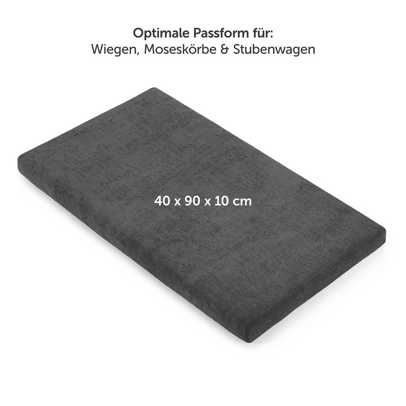 Laleni Set of 2 Terry Fitted Sheets 40 x 90