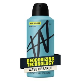 W By Jake Paul Body Spray, Odor Blocking, Long Lasting, Wave Breaker 3.4 Fl oz