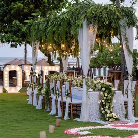 MLMW White Chiffon Fabric by The Yard 10 Yards 60" Wide Wedding Arch Draping Fabric Sheer Material for Party Backdrop Arch Ceiling Decor