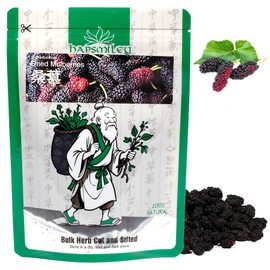 Hapsmiley Dried Mulberries (桑葚干/sang shen) 100% Natural Dried Traditional Ingredient, Perfect for Culinary Uses and Beverages, Dried Bulk Herb 3.5 oz (100g)