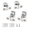 4pcs Shower Door Twin Rollers - 2 Top & 2