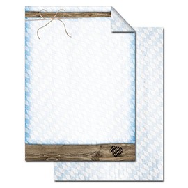 Logbuch-Verlag 25 Sheets of Bavarian Copier Paper Bavarian Squared DIN A4 Writing Paper Blue/White Writing Paper 100 g