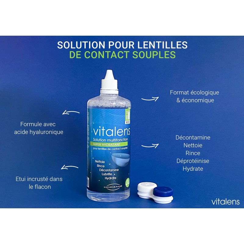 vitalens – Multifunktions-Lösung für Kontaktlinsen Eco 400 ml