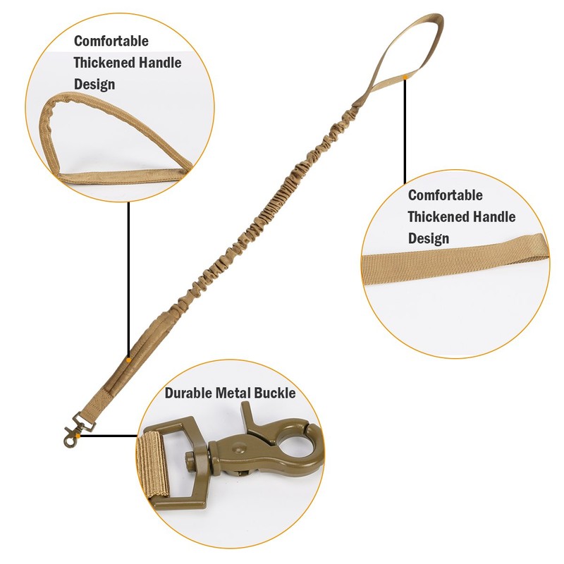 IronSeals Tactical Dog Training Bungee Leash Quick Release Buckle with