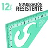 Plastic Ruler Set Square 9 to 30 cm Pastel Colours
