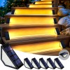 SOLPEX Solar LED Step Lights 24 Bright Warm White Waterproof